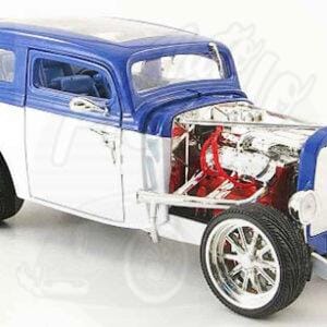 FORD MODELO A CUSTOM 1931 AZUL Y BLANCO YAT MING 1:18