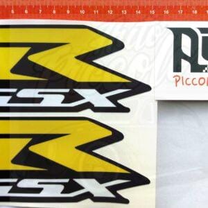 PEGATINA SUZUKI R GSX AMARILLA PACK 2 un.