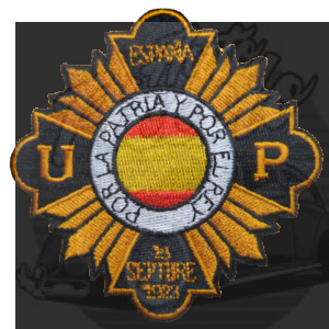 PARCHE BORDADO POR LA PATRIA Y EL REY