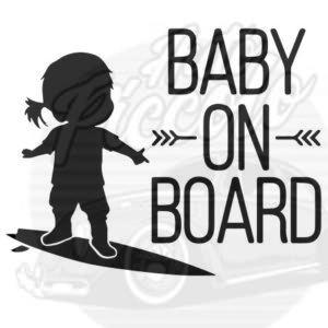 PEGATINA BABY ON BOARD LADY MD. 505