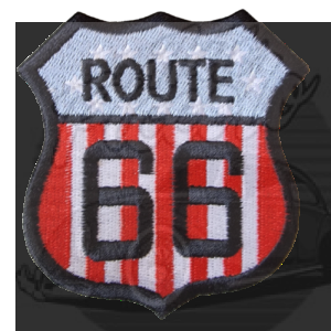 PARCHE BORDADO TERMO-ADHESIVO ROUTE 66